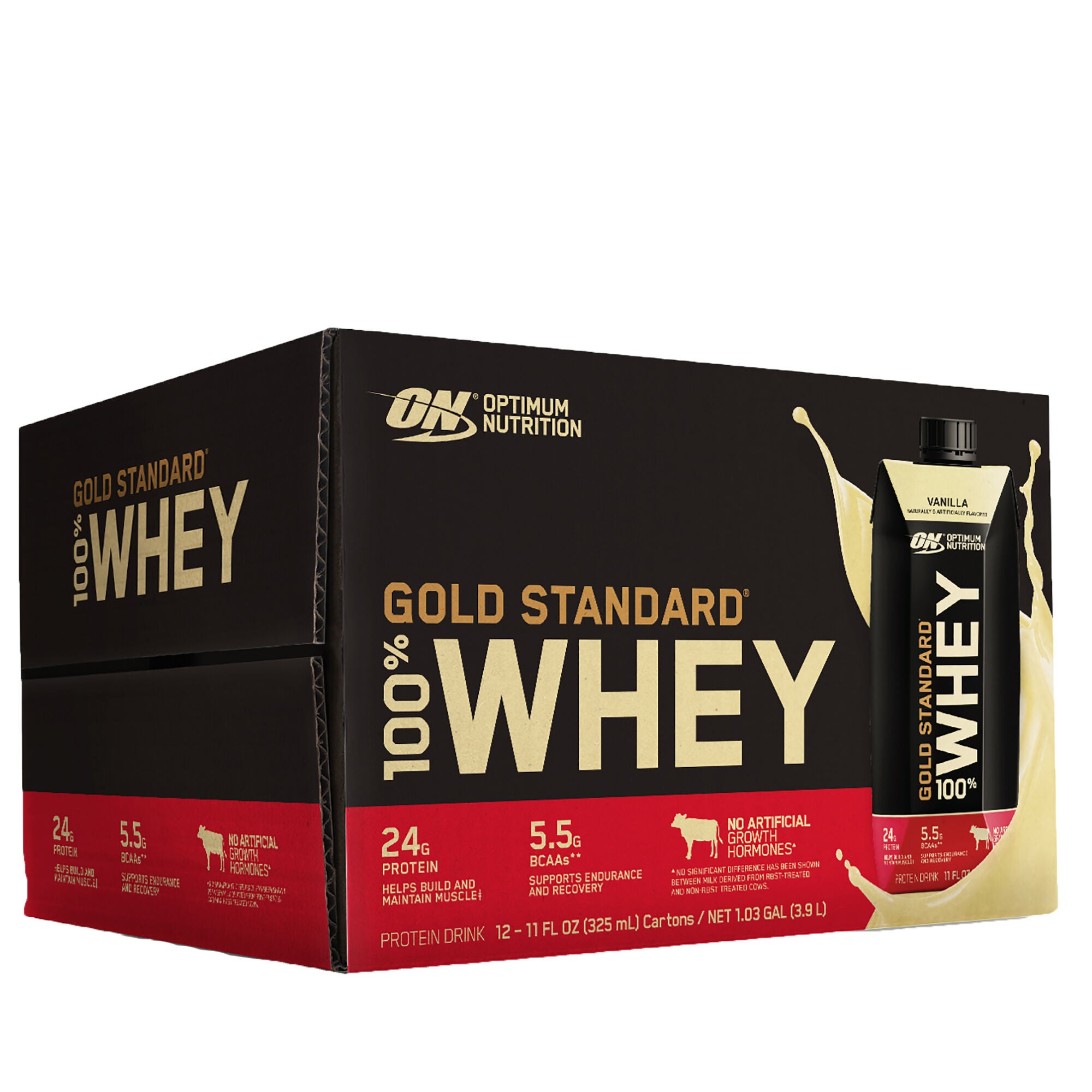 Gold standard 100 whey protein drink vanilla vanilla gnc